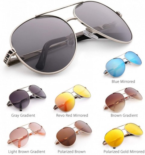 Aviator Sunglasses for Women - Aviator Sunglasses - UV400 Protection Lens - 61MM - Metal Frame - Ultra Lightweight - C912E5NK...