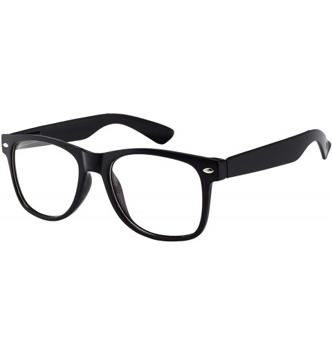 Rimless Classic Vintage Retro 80's Sunglasses for Mens or Women Colored Frame - 1 Clear Lens Black - C111N80UMM7 $10.74