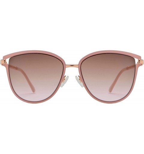 Oval Fashion Oval Sunglasses with Chain Link Temple for Women - Pink + Pink Gradient - C9196WUQQST $10.67
