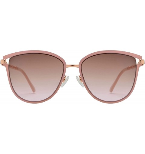 Oval Fashion Oval Sunglasses with Chain Link Temple for Women - Pink + Pink Gradient - C9196WUQQST $10.67