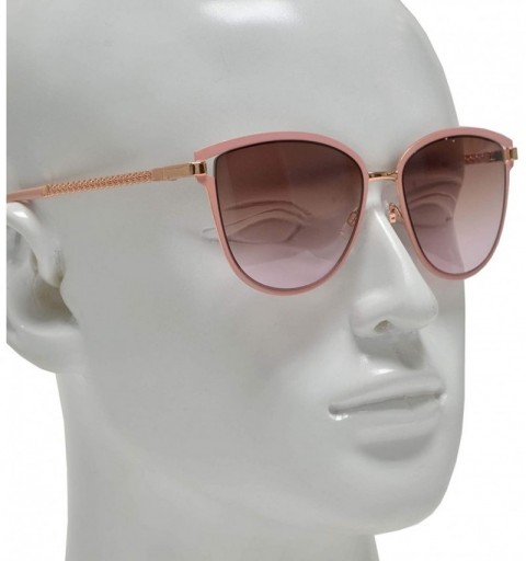 Oval Fashion Oval Sunglasses with Chain Link Temple for Women - Pink + Pink Gradient - C9196WUQQST $10.67