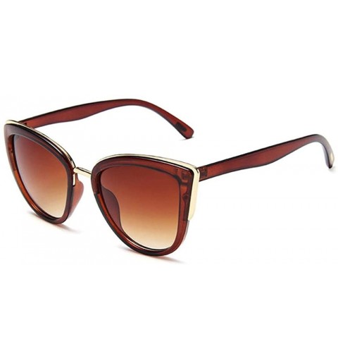 Cat Eye Fashion cat eye sunglasses classic retro fashion style - Brown-brown - CN1997DLCU9 $16.25