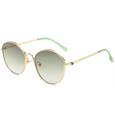 Sport Sunglasses Polarized Roundness Protection - Gold/Green - CO199AZNX9L $19.36