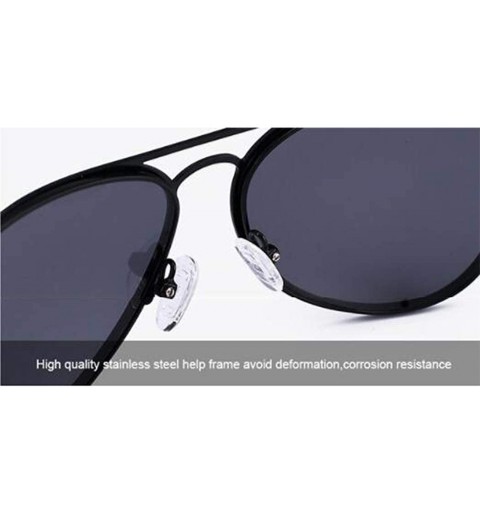 Aviator Fashion Trend Sunglasses- Unisex Polarized Glasses Vintage Full Frame Sunglasses - E - C718RT0R528 $55.30