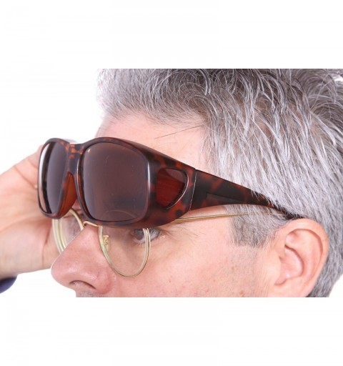 Rectangular Sunglasses Large - Brown - CY1172SYYTD $15.72