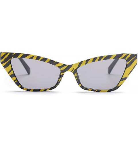 Square Black Cat Eye Triangle Sunglasses Retro Classic Vintage Design Women's Fashion - Yellow - C918S22RSG2 $15.70