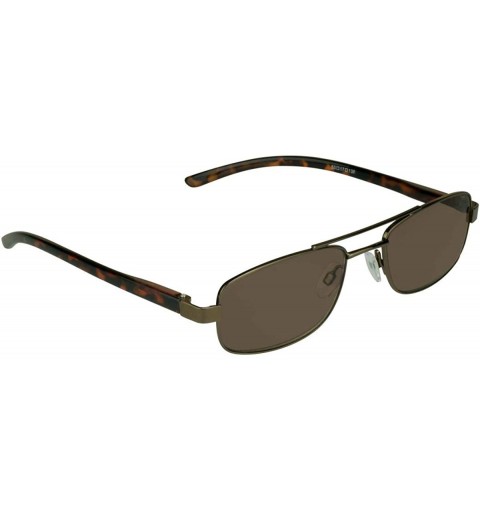 Square Reading Glasses Tinted Full Lens Sun Readers Pilot Square Aviator NOT BIFOCAL - Brown - CP18ZUOWKUL $13.49