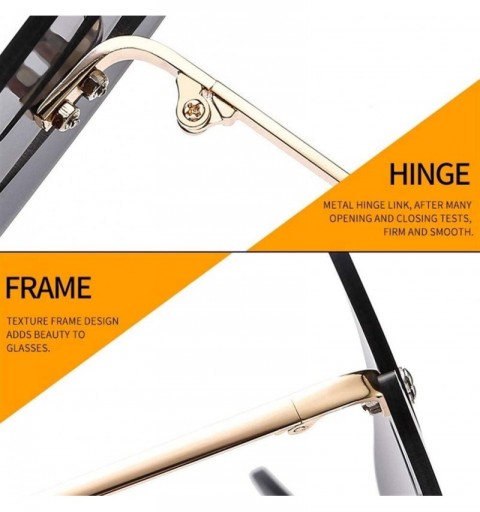 Rimless Wing Rimless Sunglasses for Women Sun Glasses Unique Eyeglasses UV400 - C4 Gold Green - CV1902RX8DT $13.74