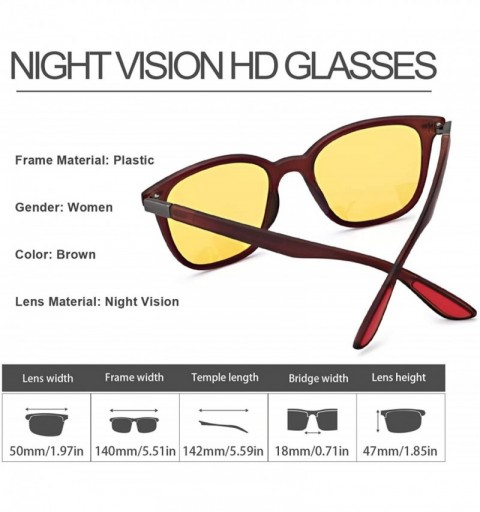 Wrap Oversized Driving Anti glare Polarized - Night-vision Glasses- Brown - C419653AS65 $14.99