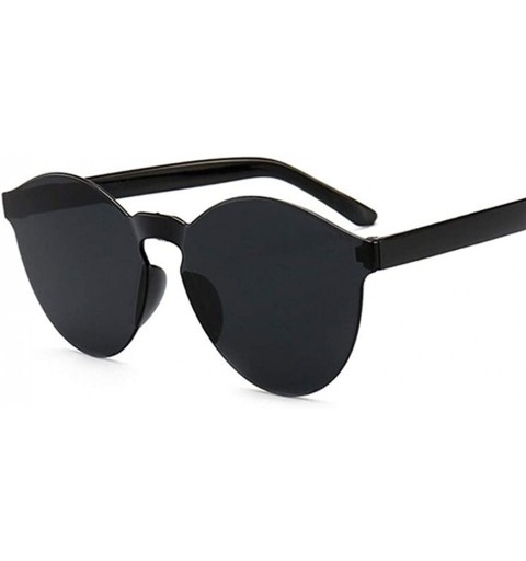 Rimless Rimless Vintage Round Mirror Sunglasses Women Luxury Sun Glasses Female - Purple - CY198XG929L $8.09