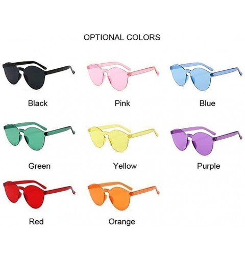 Rimless Rimless Vintage Round Mirror Sunglasses Women Luxury Sun Glasses Female - Purple - CY198XG929L $8.09