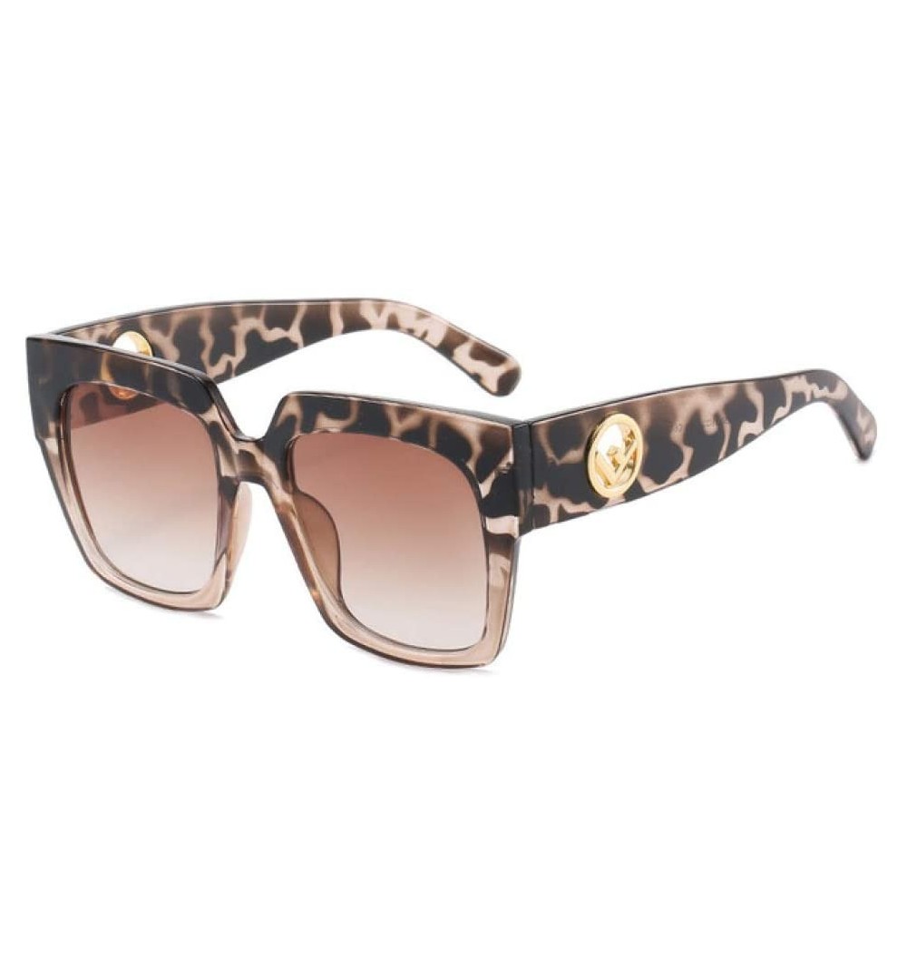 Square Sunglasses Vintage Glasses Stylish - Floral - CN197CGLX9C $22.02