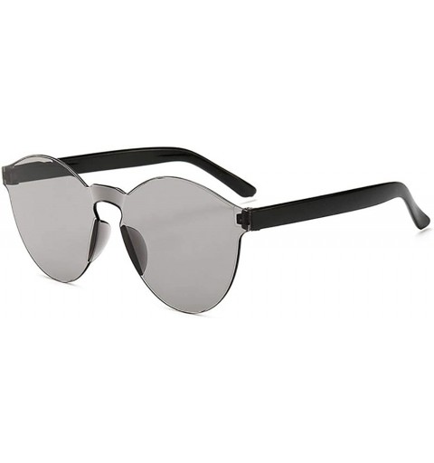 Round Unisex Fashion Candy Colors Round Outdoor Sunglasses Sunglasses - Silver - CQ1905TE2UI $19.30