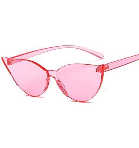 Goggle Fashion Sunglasses Women Ladies Red Yellow Cat Eye Sun Glasses Female Driving Shades UV400 Feminino - Blue - C9198A96M...