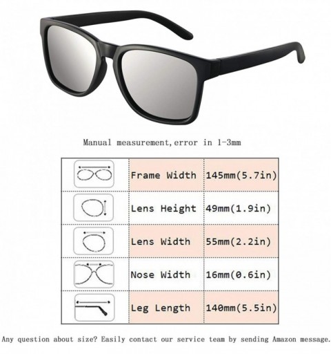Aviator Unisex Polarized Sunglasses UV400 Protection Designer Sun Glasses for Man/Women - Black-1 - CG18DZR29A4 $8.26