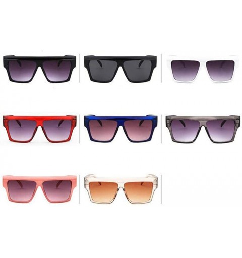 Oversized 2019 Luxury Classic Square Sunglasses Women Brand Designer Sun DoubleGray - Bluegray - CC18Y3N04LS $7.17