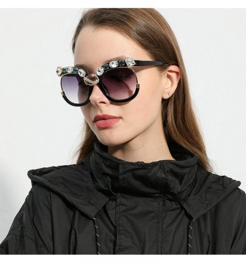 Oversized Luxury Diamond Oversized Sunglasses Women Vintage Brand Half Frame Cat Sun Glasses Men Female Lady Shades Glasses -...