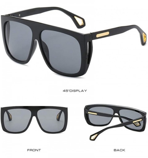Goggle Sunglasses Classic Lady Retro UV400 Leisure Travel Sunglasses - Leopard Frame Brown Lens - CG18YGDI558 $24.41