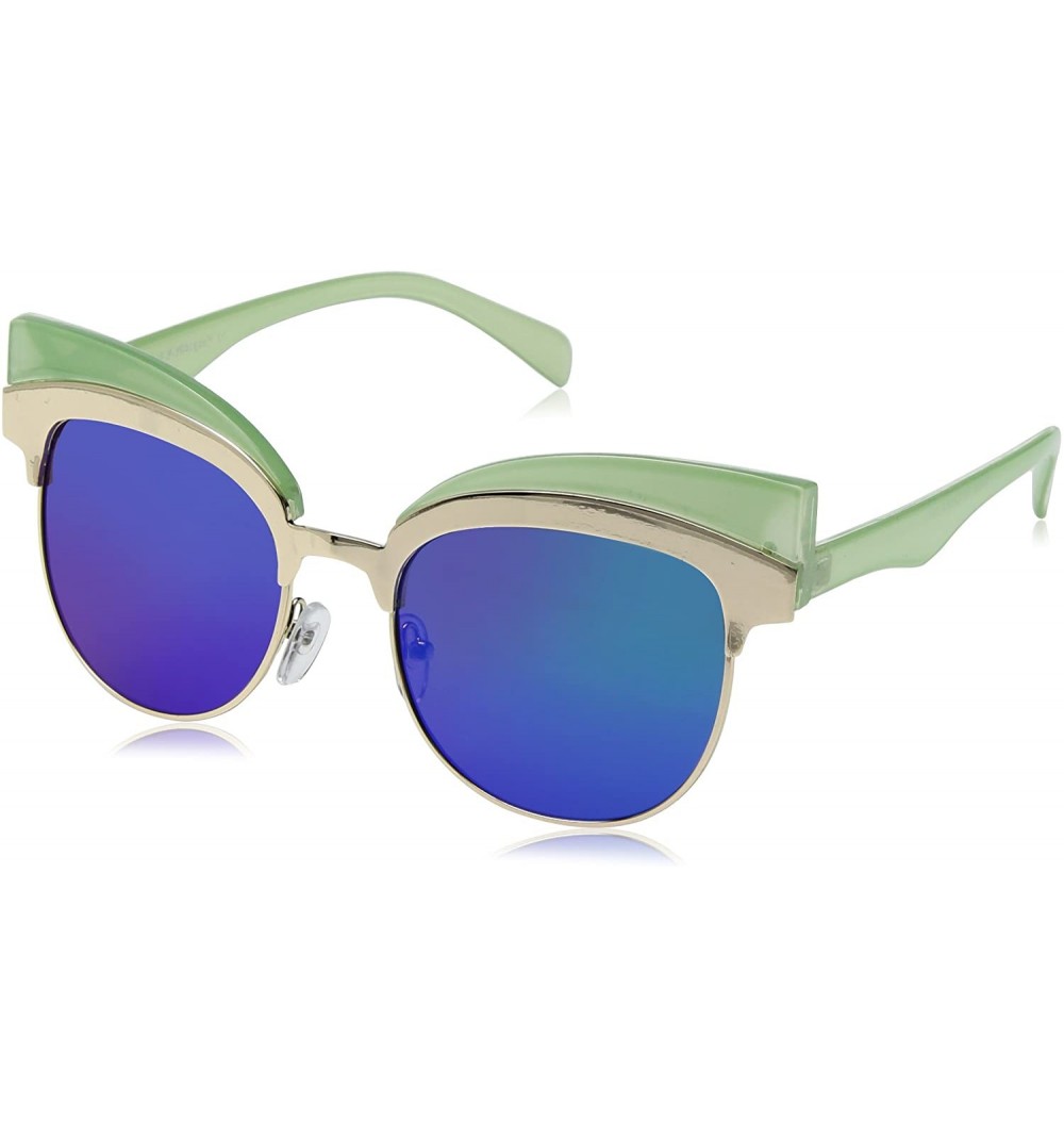 Rectangular Women's Reign Rectangular Sunglasses - Green - CZ17YYUIUM2 $11.80