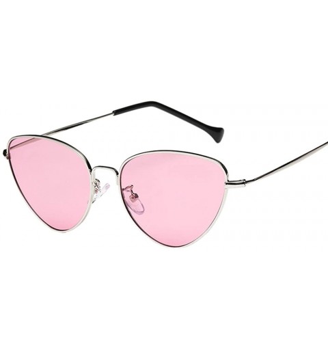 Cat Eye Stylish Sunglasses for Men Women 100% UV protectionPolarized Sunglasses - Pink - CV18S0TCK3C $8.03