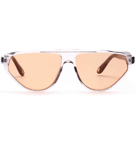 Oval Retro Vintage Women's Cat Eye Sunglasses Plastic Frame Eyewear UV400 - Orange - C418NCE4G56 $20.71