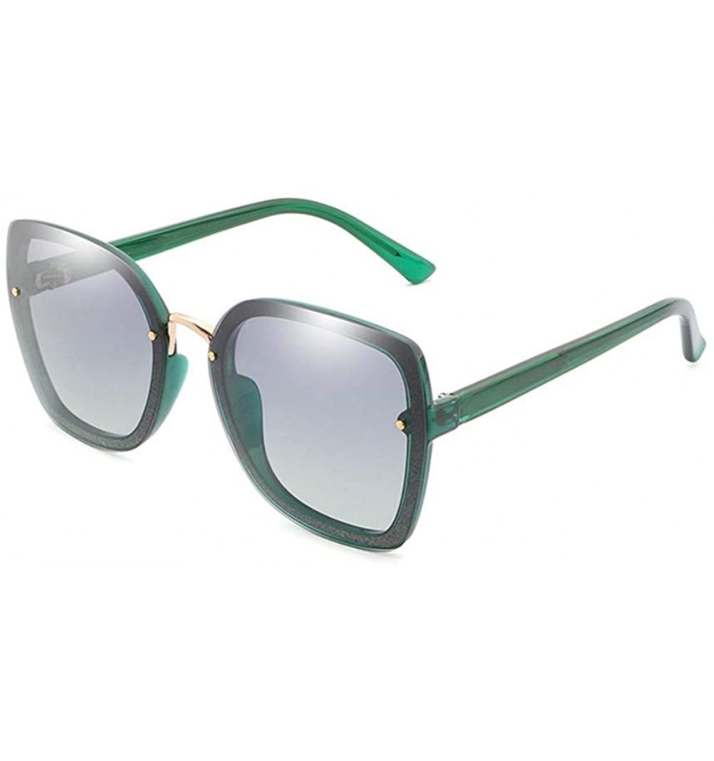 Square Big box Sunglasses for Women Composite Resin Frame Sun Glasses UV Prevent C66067 - Green - CI197KQQDND $8.29