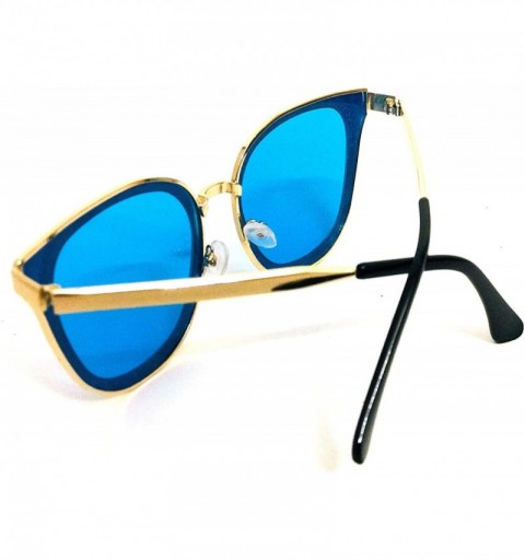 Round New Stylish Wayfarer UV Protected Unisex Sunglasses - Sky Blue - C518XSGM3KM $12.52