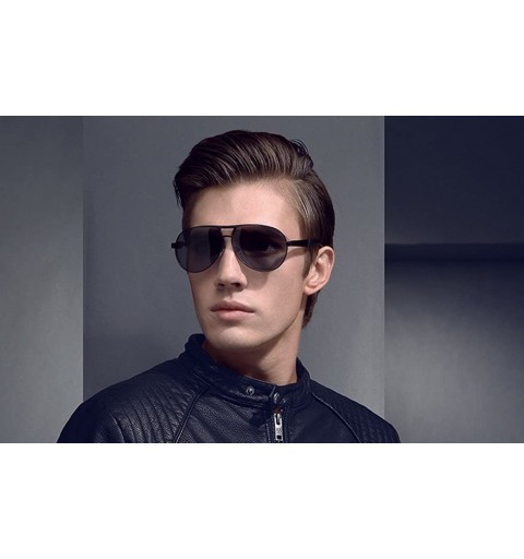 Aviator Military Style Aviator Sunglasses for Adult Men Fashion UV 400 Sunglass - Gray Blue - C318GM6WIN8 $17.40