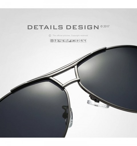 Aviator Military Style Aviator Sunglasses for Adult Men Fashion UV 400 Sunglass - Gray Blue - C318GM6WIN8 $17.40