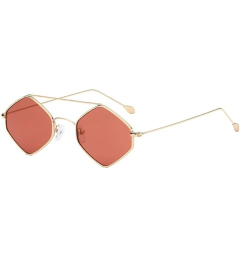 Oval Women's Fashion Cat Eye Shade Sunglasses Women Sunglasses Integrated Stripe Vintage Glasses - Brown - CA18UIXY9OK $7.69