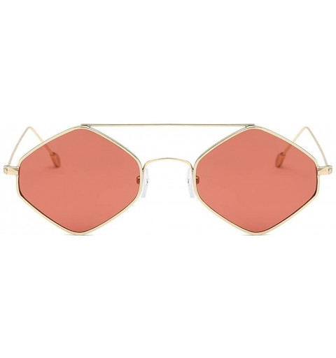 Oval Women's Fashion Cat Eye Shade Sunglasses Women Sunglasses Integrated Stripe Vintage Glasses - Brown - CA18UIXY9OK $7.69