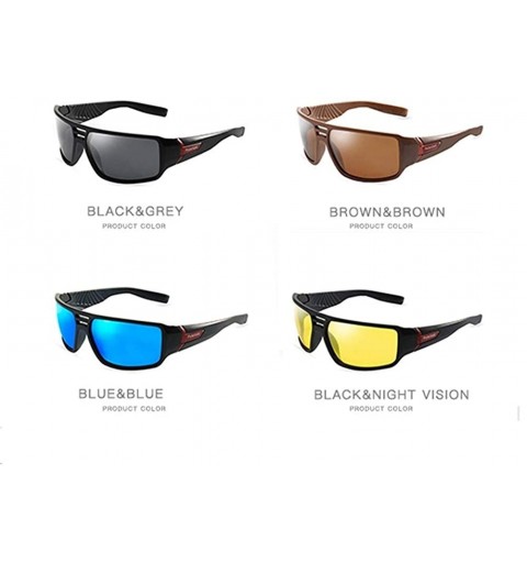 Square Polarized Sunglasses Traveling Driving Fashion - Brown Brown - CP199QD406O $8.32