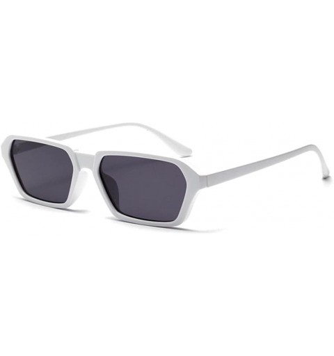 Square Women's Fashion Retro Small Square Shades Frame UV Protection Polarized Sunglasses - White - C418DZOOHNX $7.35