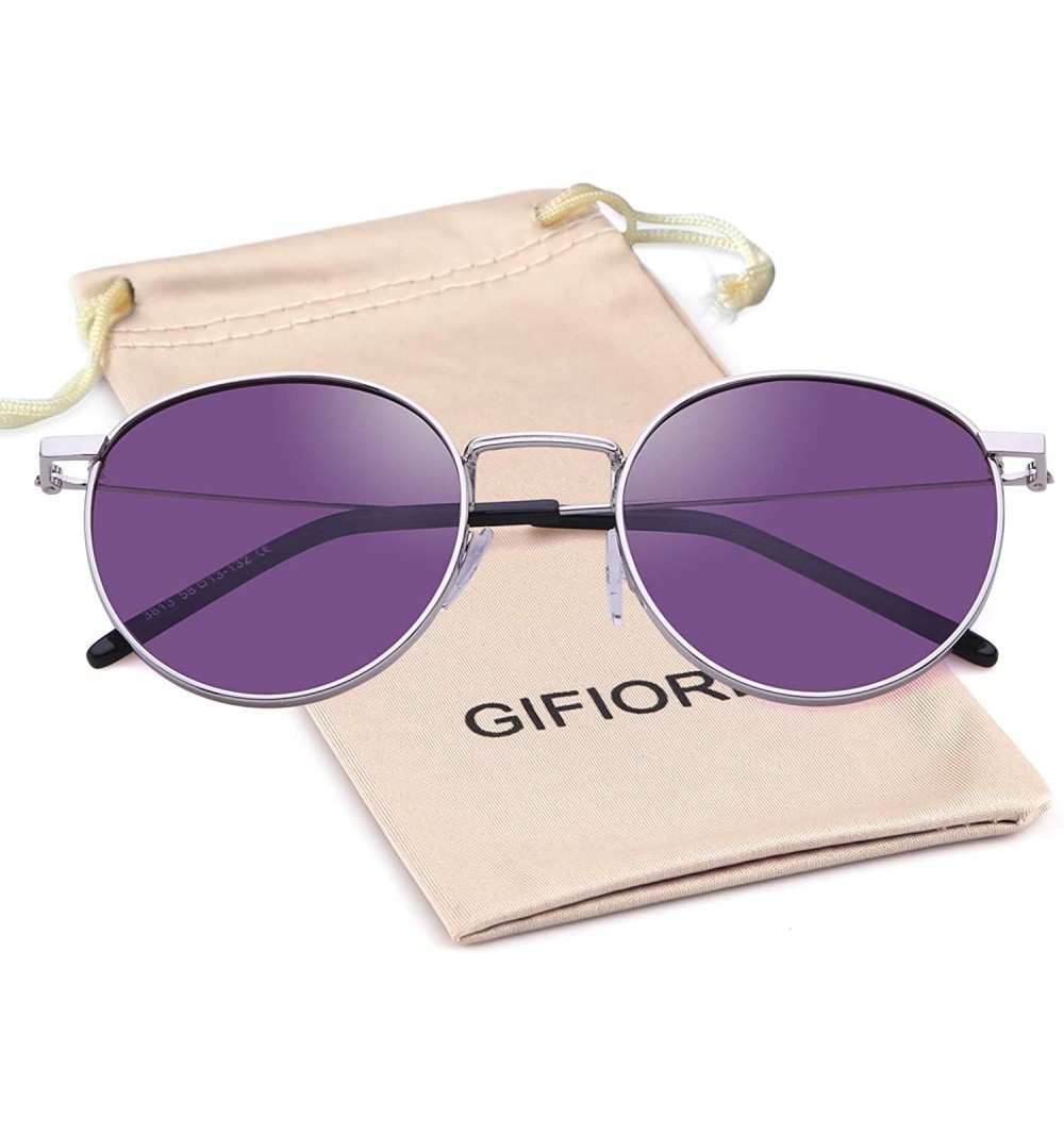 Oval Round Sunglasses Polarized Sunglasses For Women Men Circle Glasses TREND ALERT - C518SUY23GW $13.21