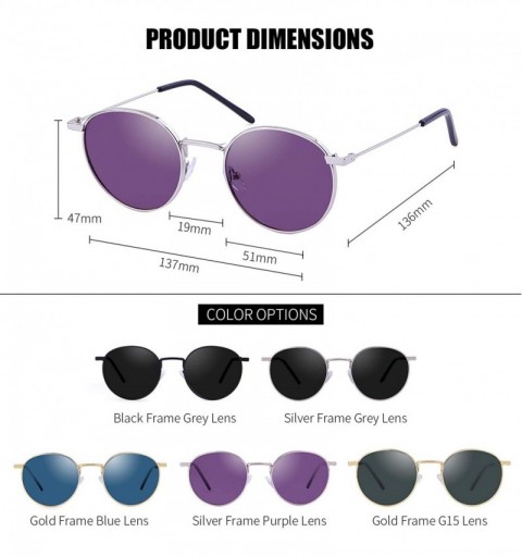 Oval Round Sunglasses Polarized Sunglasses For Women Men Circle Glasses TREND ALERT - C518SUY23GW $13.21