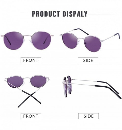 Oval Round Sunglasses Polarized Sunglasses For Women Men Circle Glasses TREND ALERT - C518SUY23GW $13.21