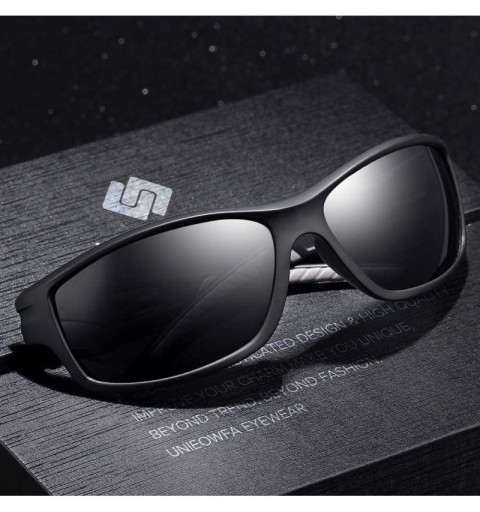 Goggle Sport Polarized Sunglasses for Men Women - C1 Black Frame / Grey Lens - C718U9I3DMI $10.70