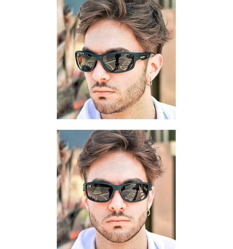 Goggle Sport Polarized Sunglasses for Men Women - C1 Black Frame / Grey Lens - C718U9I3DMI $10.70