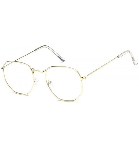 Round Retro Round Sunglasses Women Brand Designer Sun Glasses for Women Alloy Mirror Sunglasses - Gold - CQ1908QIYA7 $23.13