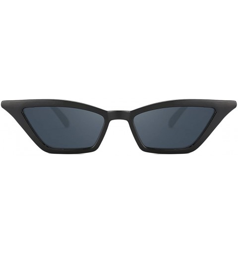 Oversized Retro Cateye Sunglasses for Women UV Protection Fashion Clout Goggles - D-black - CS18DAASTKN $14.73