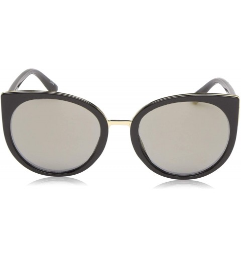 Shield Women's LD252 Cat-Eye Sunglasses with 100% UV Protection - 54 mm - Black & Gold - CN18O37O2LH $29.27