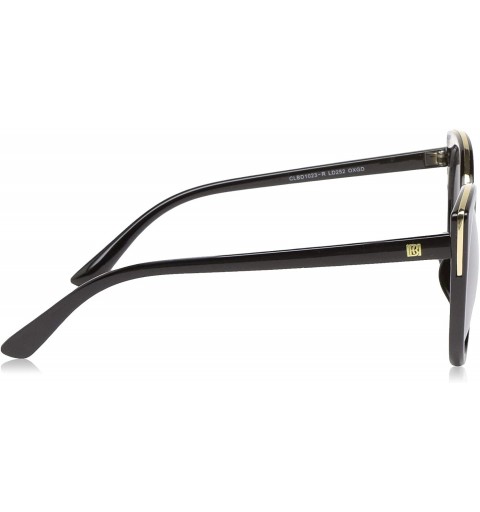 Shield Women's LD252 Cat-Eye Sunglasses with 100% UV Protection - 54 mm - Black & Gold - CN18O37O2LH $29.27