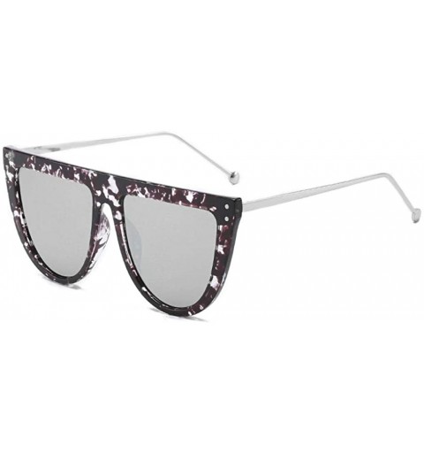 Rimless Sunglasses One Sunglasses Ladies Fashion Trend Semi-Circular Sunglasses - CM18XDG34X5 $40.88