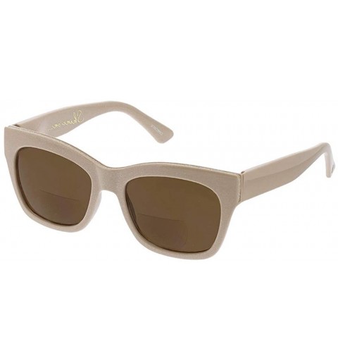 Square Women's Shine On Square Hideaway Bifocal Sunglasses - Taupe - 53 mm + 1 - CN18OI8H3Y5 $19.61