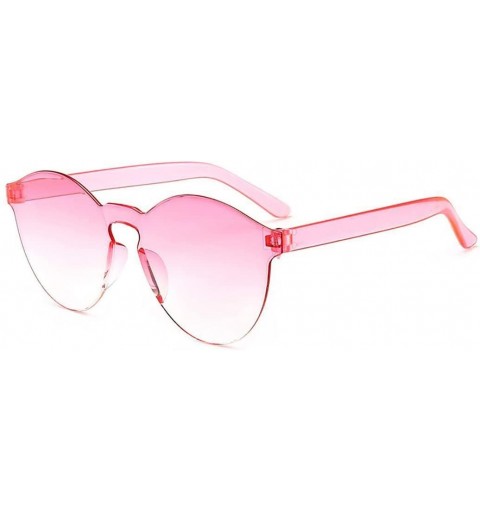 Round Unisex Fashion Candy Colors Round Outdoor Sunglasses - Pink - CW19023ANSD $17.02