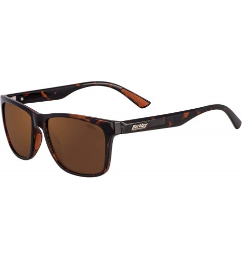 Aviator Ber003 Sunglasses Ber003 Polarized Fishing Sunglasses- Gloss Tortoise Frame/Brown - CH18KDZWQOG $14.44