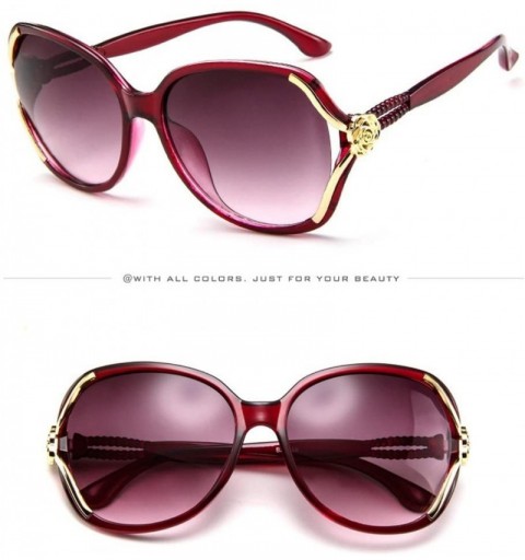 Oversized Oversized Sunglasses for Women Rose Big Frame Classic Trendy Vintage Eyewear for Outdoor (F) - F - CY1903DG0QW $8.37