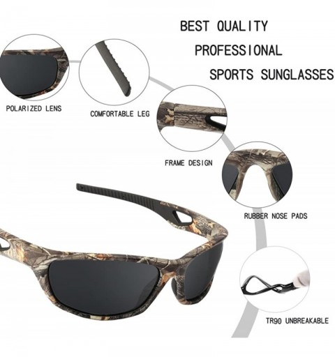 Oversized Polarized Sports Sunglasses for Men Women Driving Fishing Cycling Running UV Protection - C318D5WCZGG $15.71