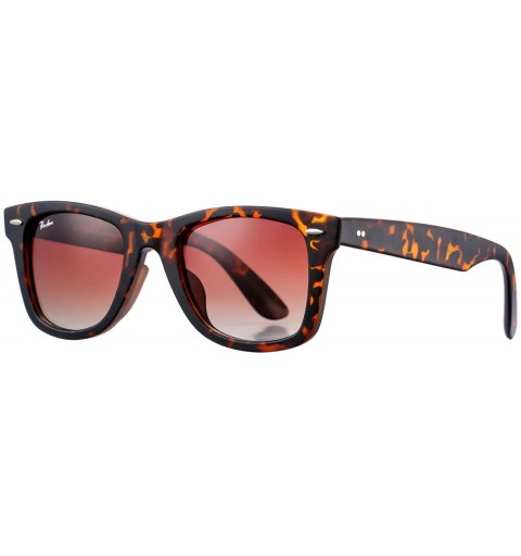 Wayfarer Polarized Sunglasses for Men 80's Retro Driving Sun Glasses Acetate Frame 100% UV - Tortoise/Brown - C018LKH9SLH $35.80