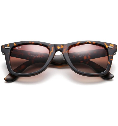 Wayfarer Polarized Sunglasses for Men 80's Retro Driving Sun Glasses Acetate Frame 100% UV - Tortoise/Brown - C018LKH9SLH $14.88